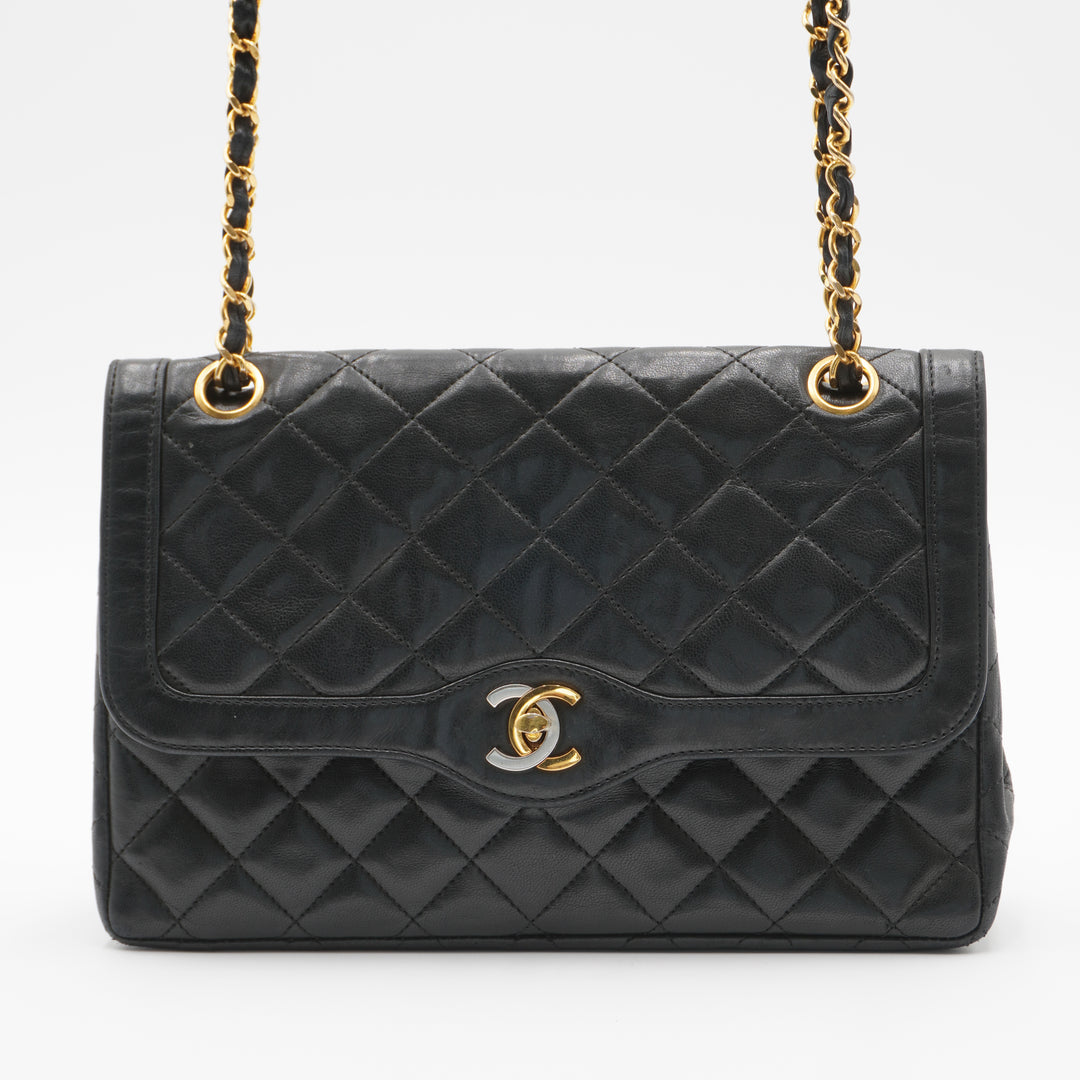 CHANEL Paris Limited Edition Two-Tone CC Logo Double Flap Bag - Fair