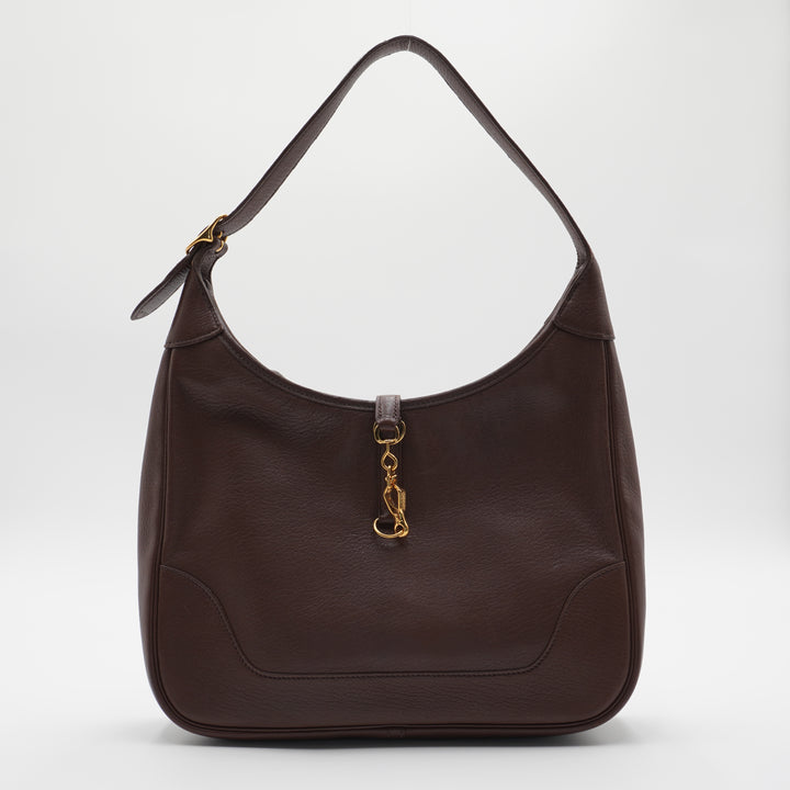 HERMES Trim 31 G Gold Hardware Leather Hobo Bag