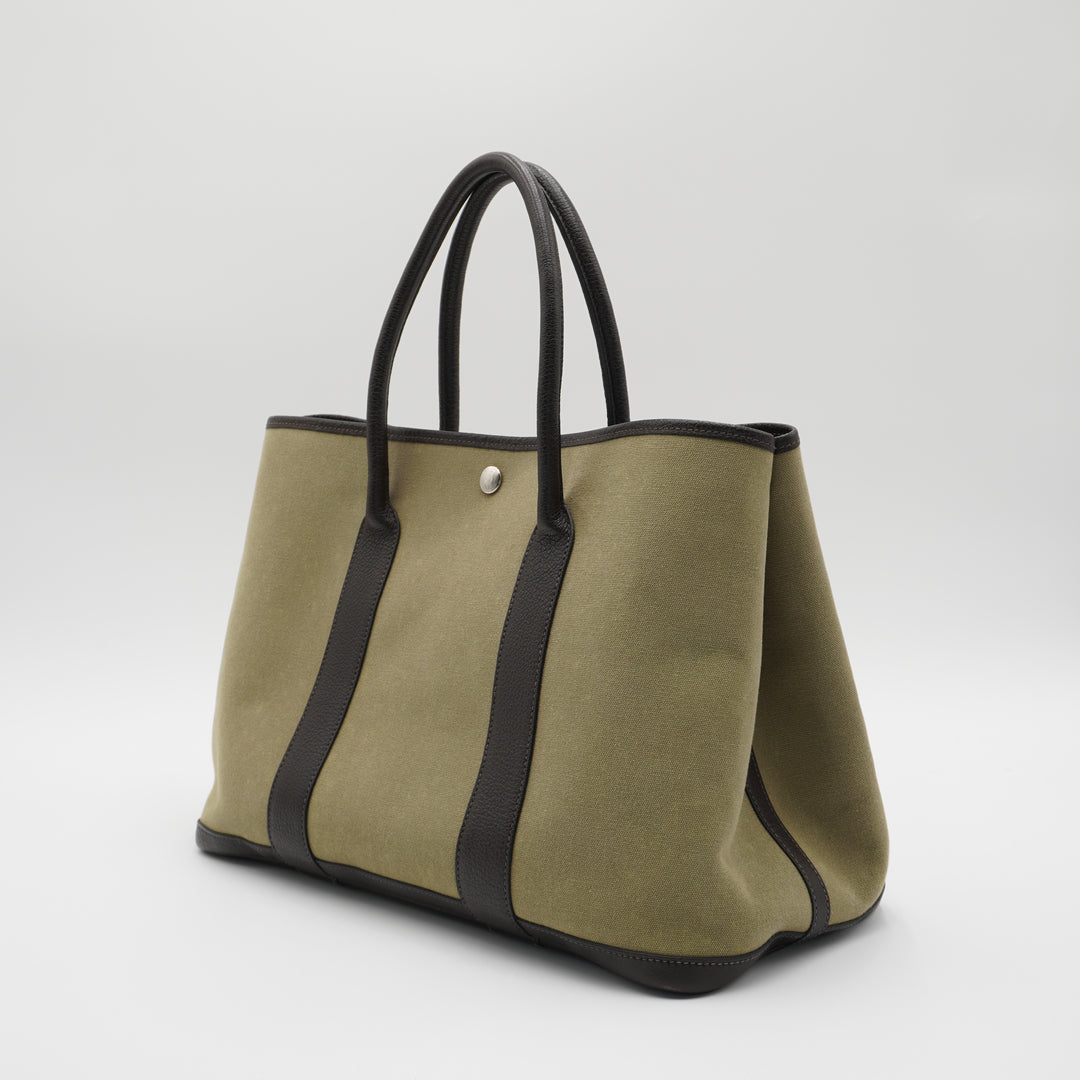 HERMES Olive Garden Party Tote Bag