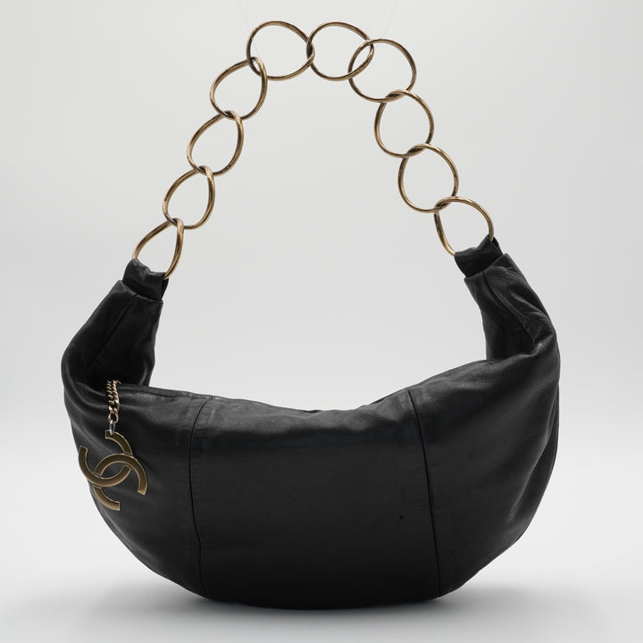 CHANEL Half Moon Shoulder Hobo Bag