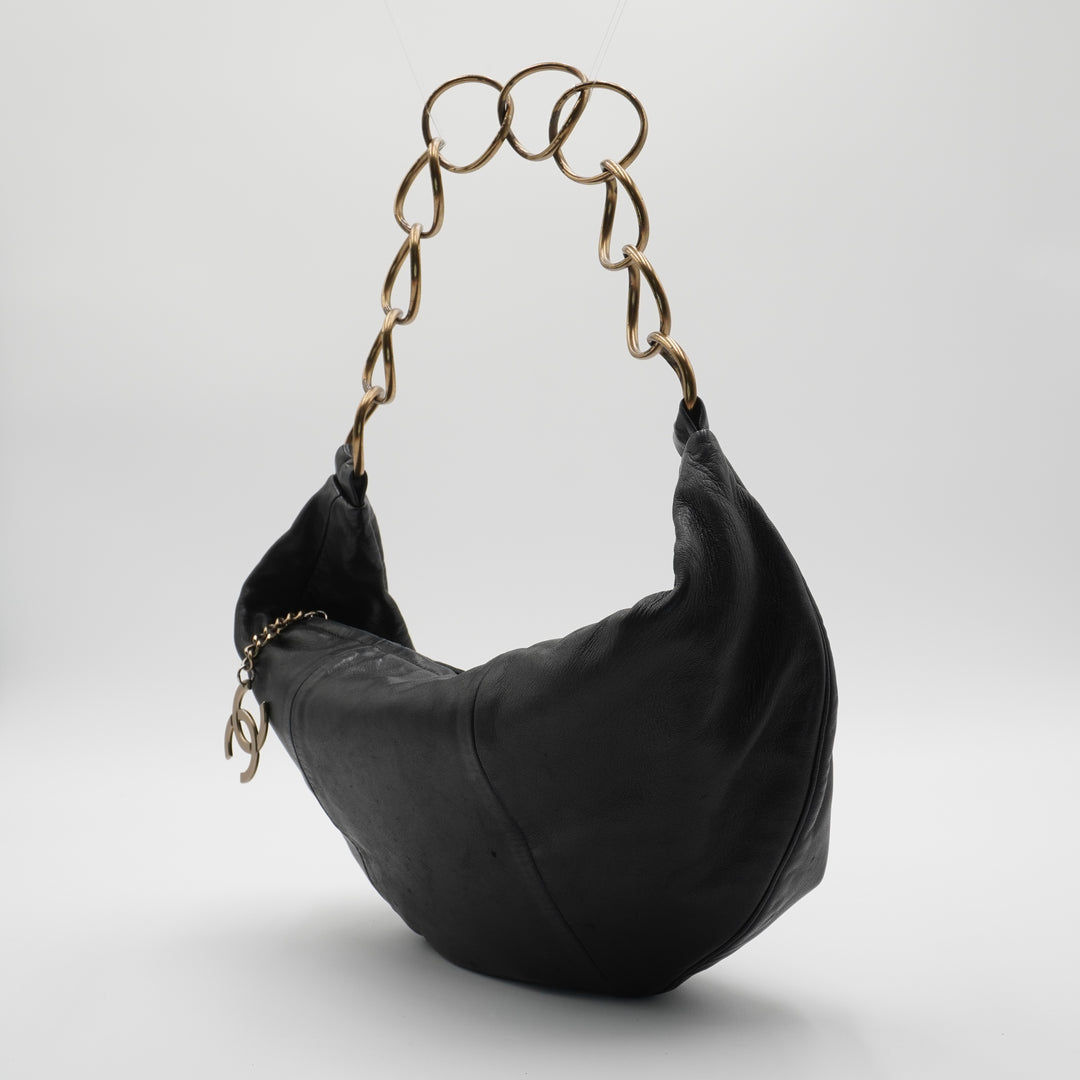 CHANEL Half Moon Shoulder Hobo Bag