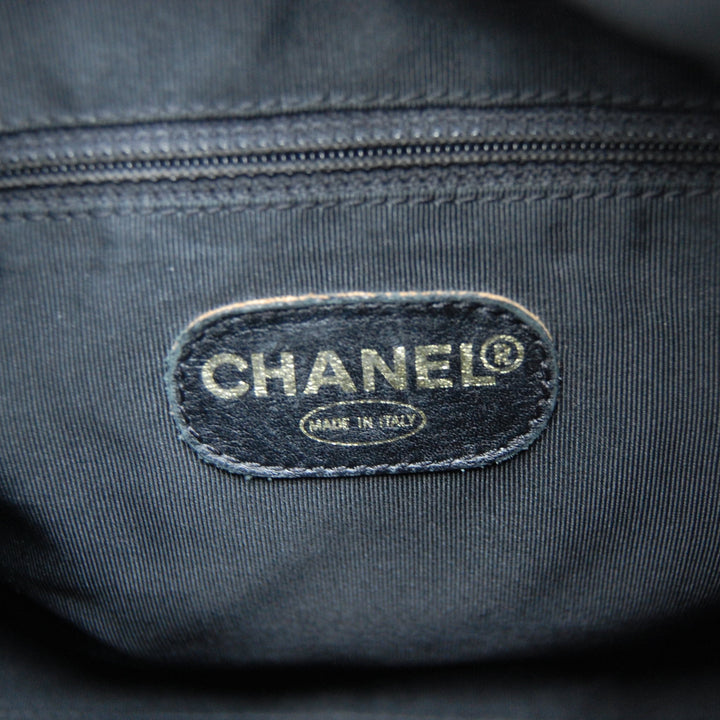 CHANEL Black Leather Hobo Bag with Coco Logo - BAGPHIC