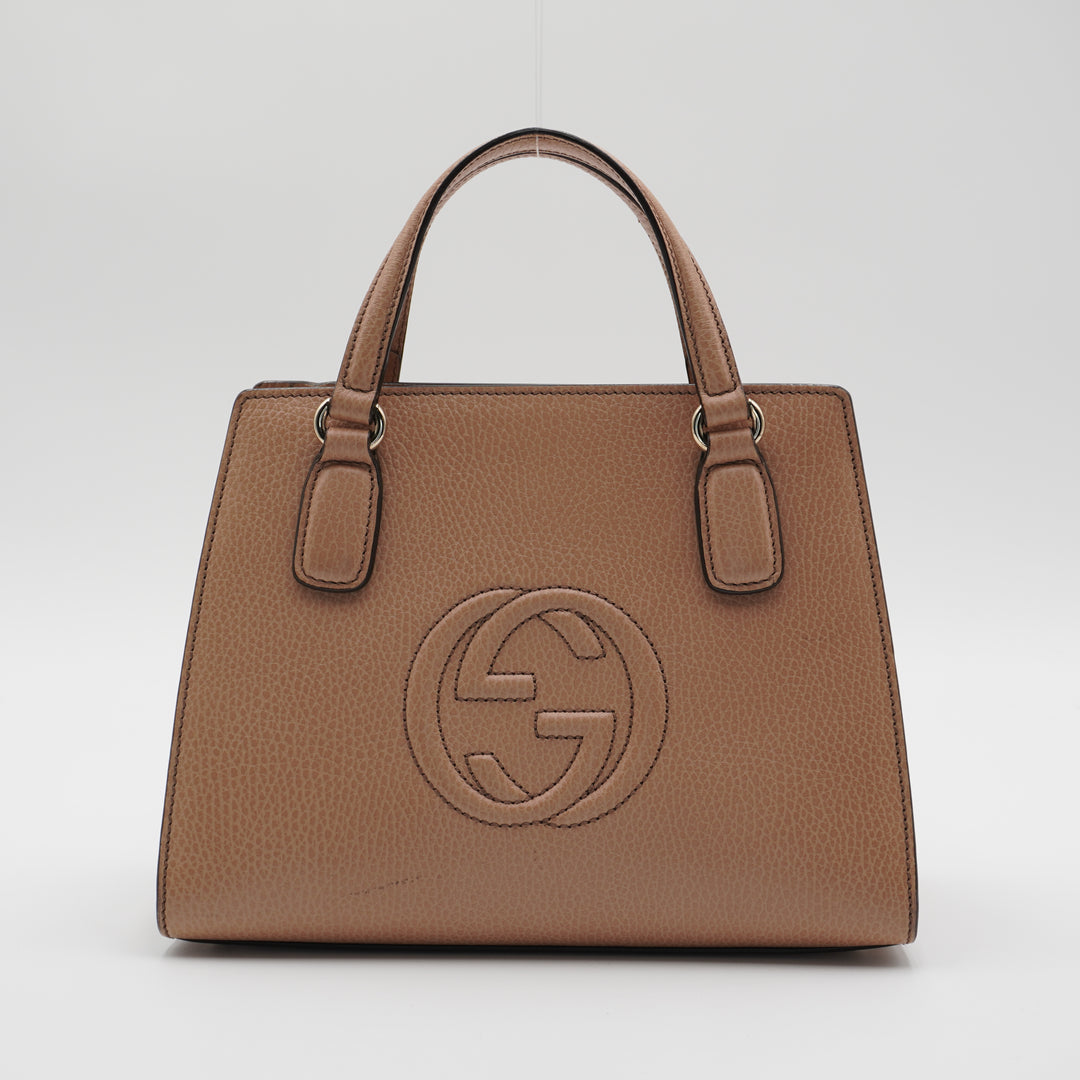 Gucci Beige Leather Soho 2-WAY Handbag