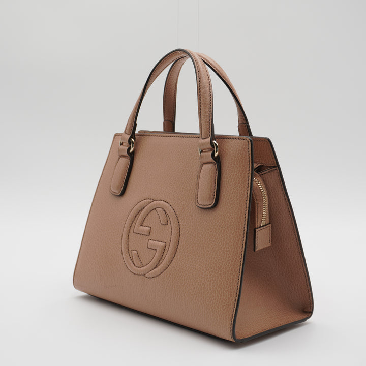 Gucci Beige Leather Soho 2-WAY Handbag