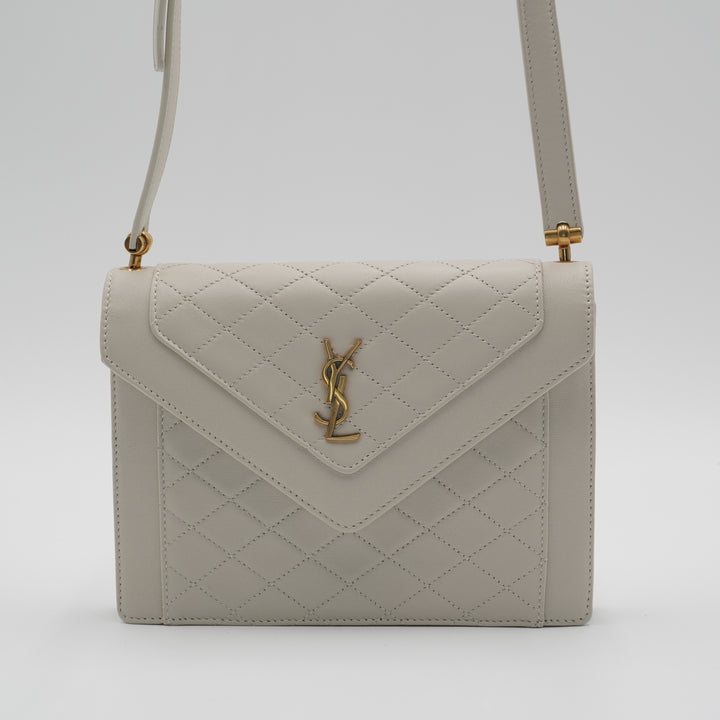 SAINT LAURENT Gaby Cream Shoulder Bag