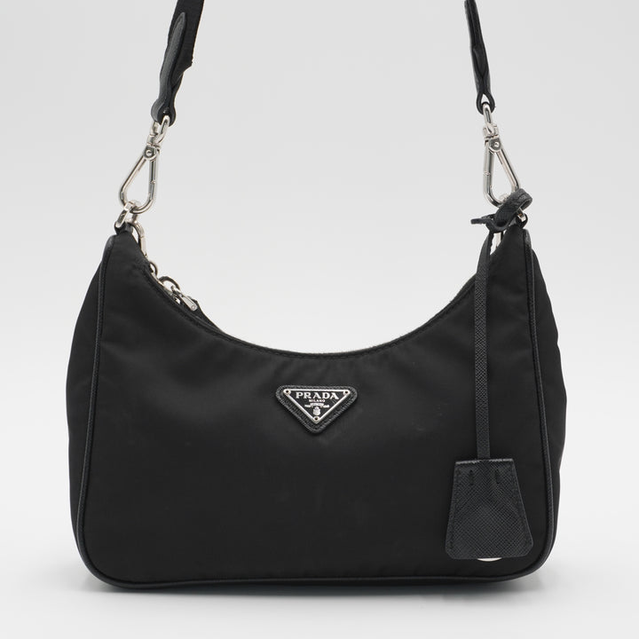 PRADA Black Nylon Re-Edition 2005 Shoulder Bag